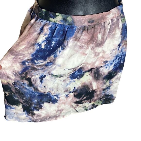 Haute hippie skirt 100% silk moody watercolor galaxy  mini skirt xs - Picture 3 of 8